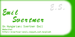 emil svertner business card